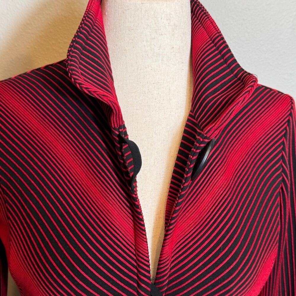 Joseph Ribkoff Red Striped Jacket - Picture 2 of 7